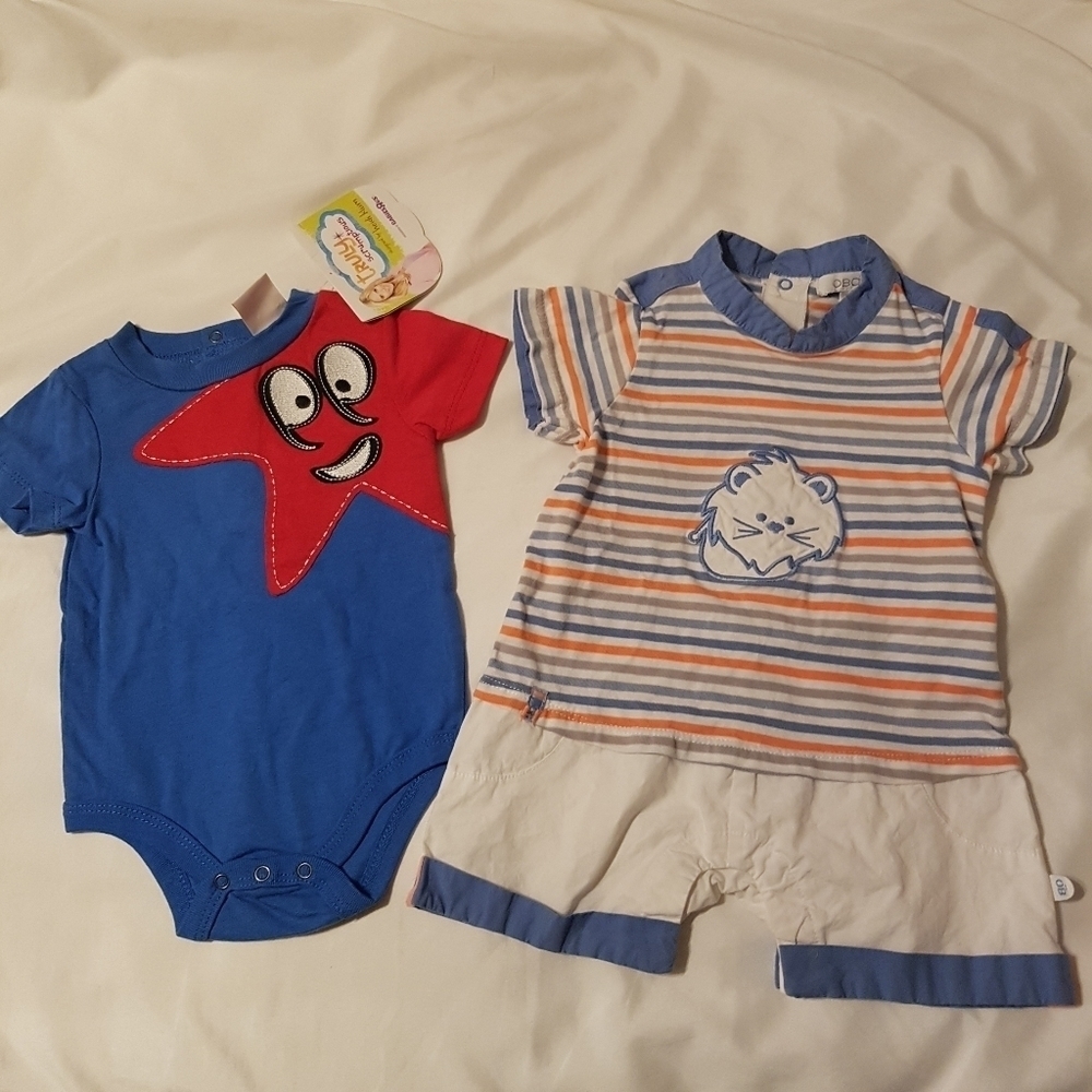 Obaibi romper & Heidi Klum body suit 6 months